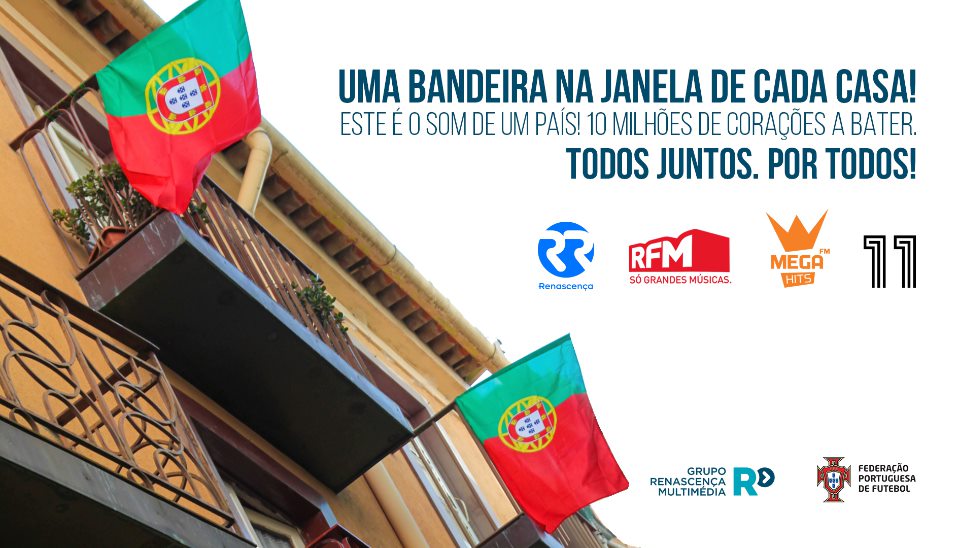 Portugueses são convidados a colocarem uma bandeira à janela das suas casas