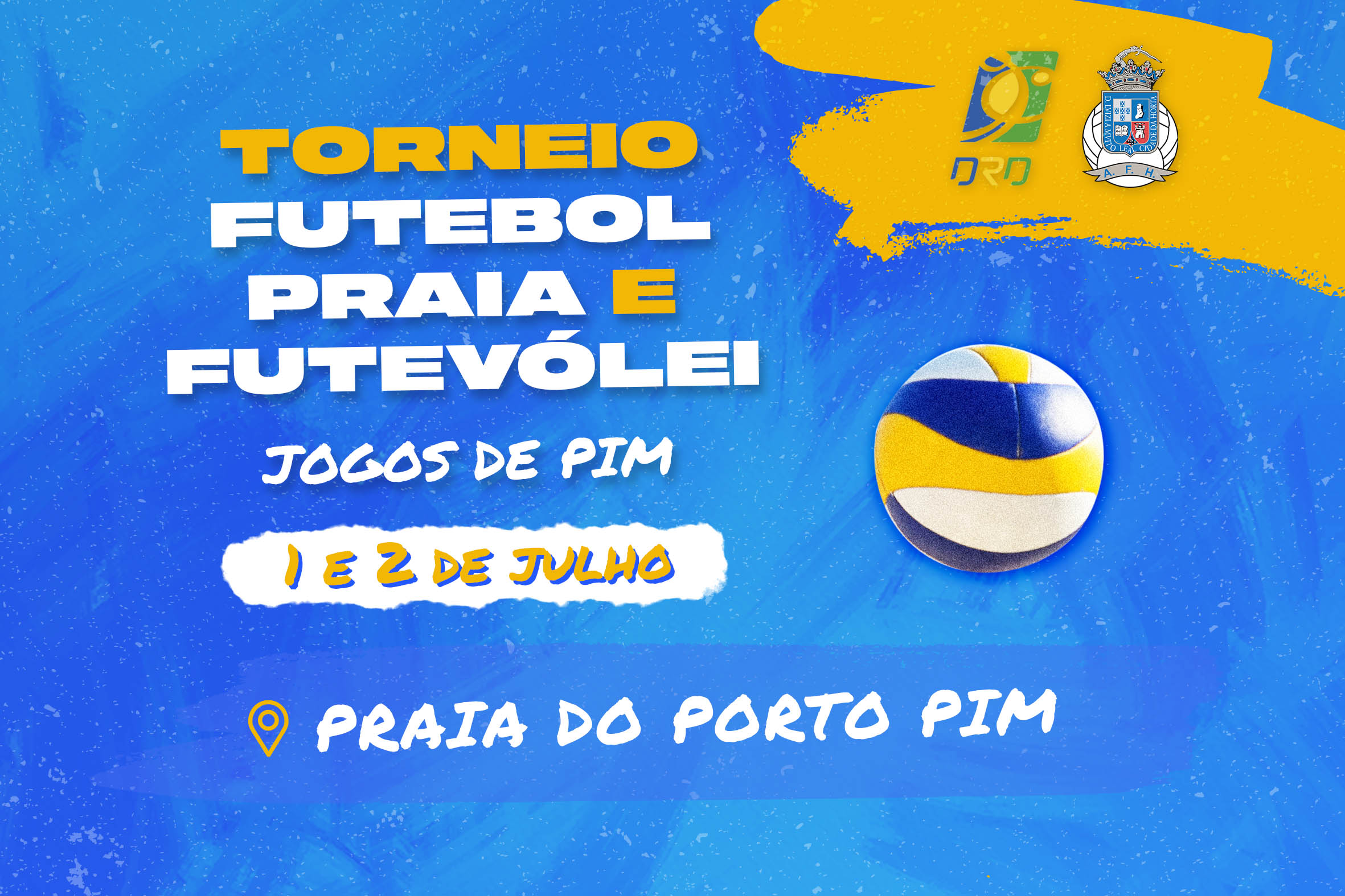 Inscrições abertas para Torneios de Futebol e Futevólei na Praia do Porto Pim