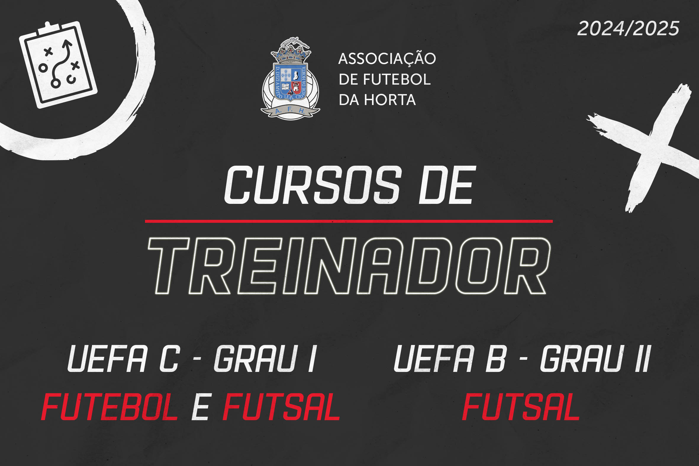 AFH abre inscrições para Cursos de Treinador de Futebol e Futsal